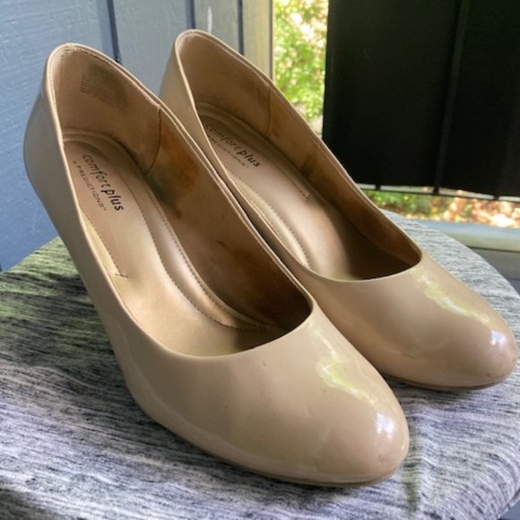 Comfort Plus Patent Nude Heels 13w
